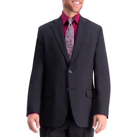Haggar Mens Slim fit Suit Jacket Blazer 42 S Black Solid