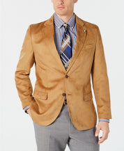 Nautica Men's Modern Fit Microsuede Sport Coat Chamois Tan Camel 40R