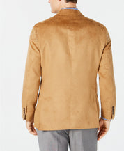 Nautica Men's Modern Fit Faux Suede Sport Coat Camel Brown 40R