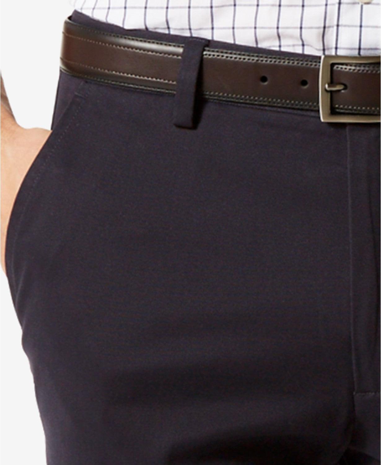 Dockers Men's Easy Stretch Khaki Straight Fit Pants Black 36 x 29