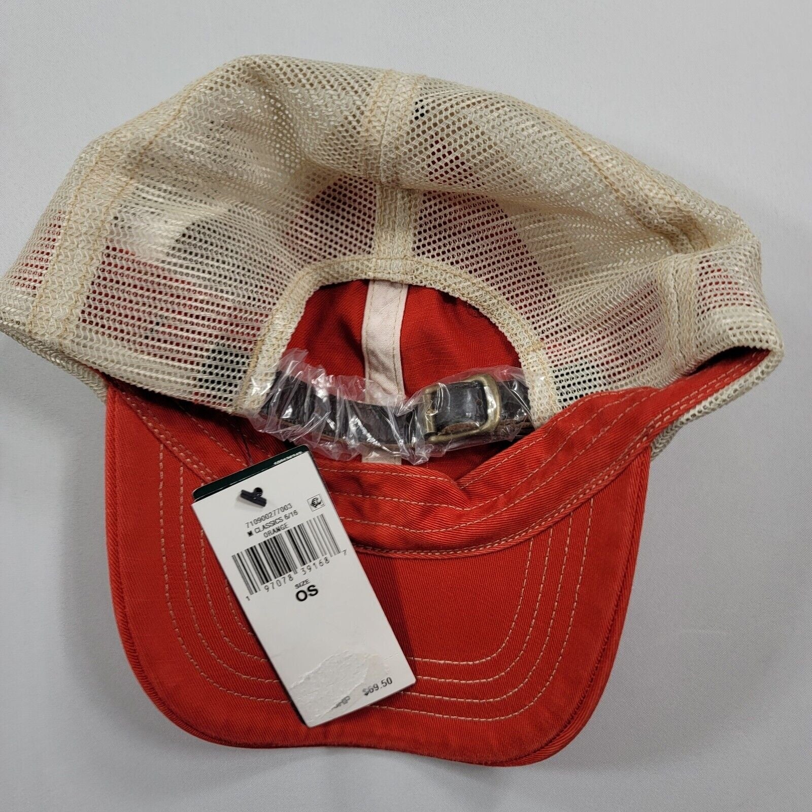 Polo Ralph Lauren Mens Country Trucker Hat Orange Baseball Cap Adjustable