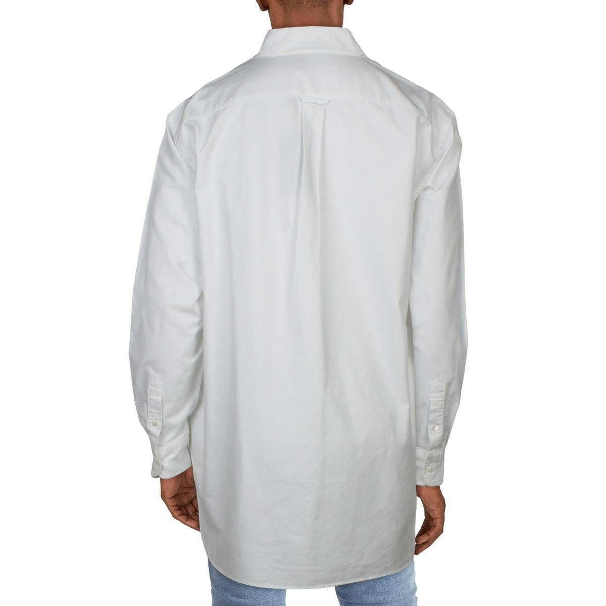 Pink Pony Ralph Lauren Mens Button Down Oxford Shirt White Small