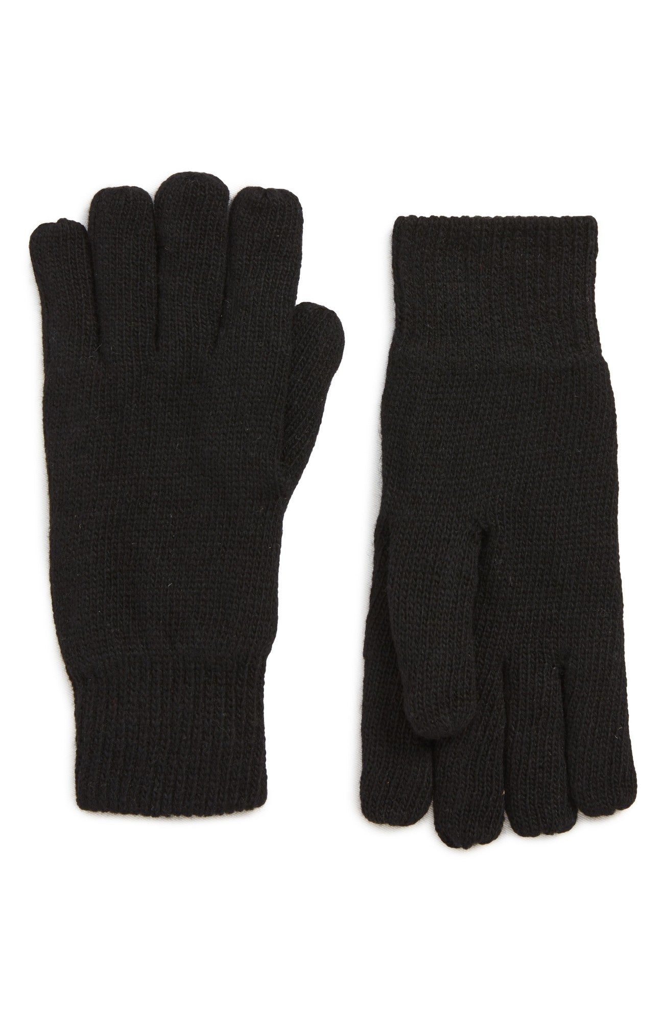 Barbour Men's Carlton Knit Gloves Black Size 11