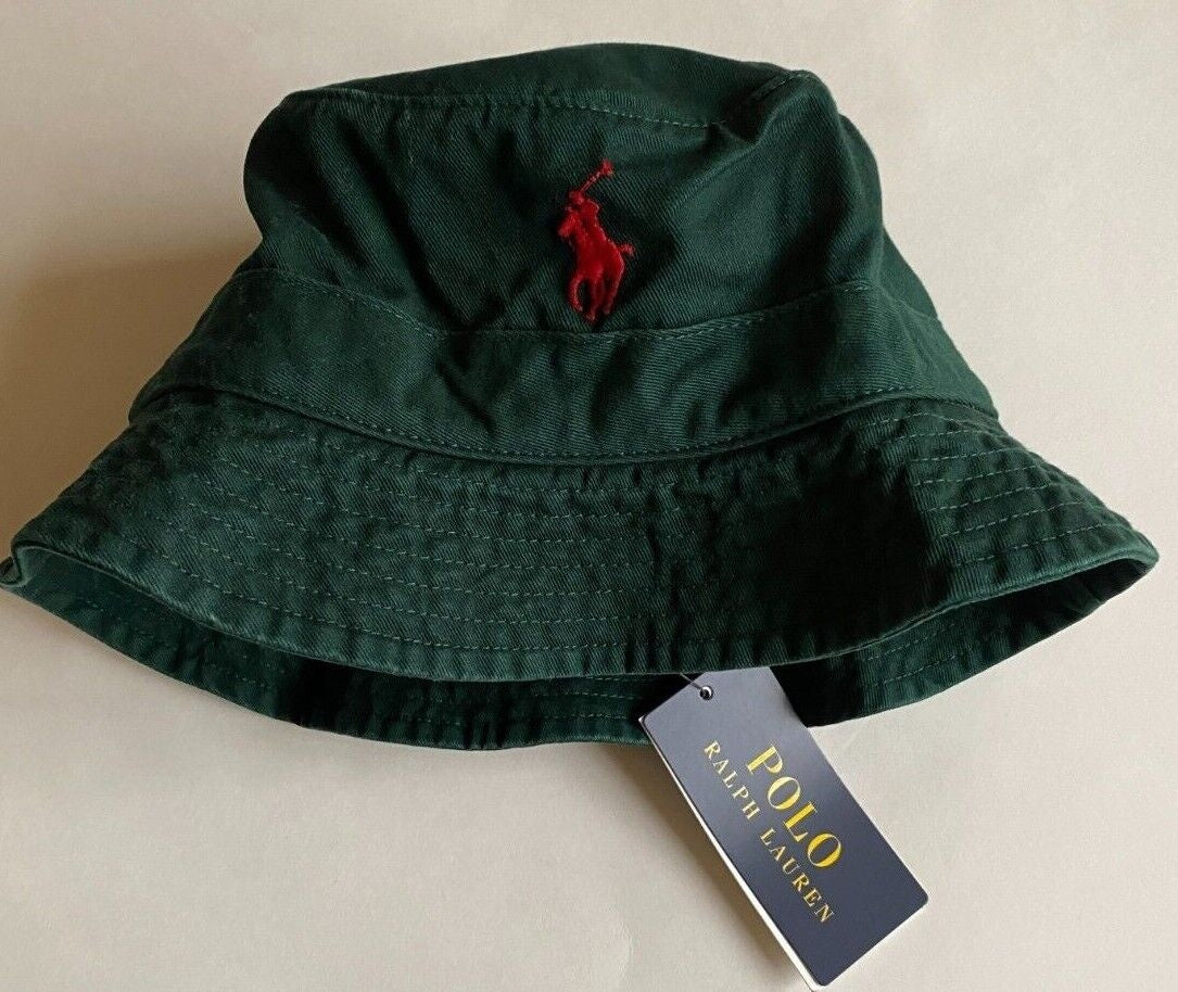 Polo Ralph Lauren Mens Cotton Chino Bucket Hat Moss Agate Green Small Medium