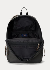 Polo Ralph Lauren Grey Logo Patch Signature Canvas Backpack Grey