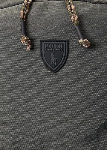Polo Ralph Lauren Grey Logo Patch Signature Canvas Backpack Grey