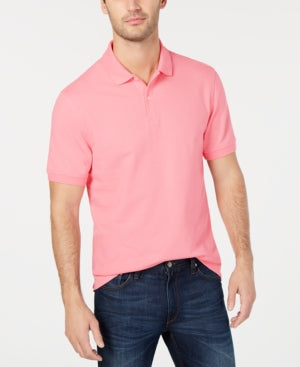 Club Room Men's Classic Fit Performance Stretch Polo Shirt Pink Sky XL