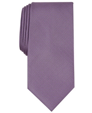 Perry Ellis Oxford Solid Tie Plum Berry Purple Necktie