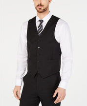 Lauren Ralph Lauren Mens Classic fit Button-Up Suit Vest Large Black Stretch