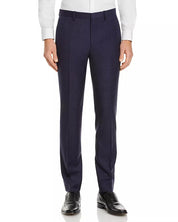 Theory Mens Mayer Tonal Plaid Slim Fit Suit Dress Pants Size 30 Navy Blue Wool