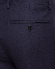 Theory Mens Mayer Tonal Plaid Slim Fit Suit Dress Pants Size 31 Navy Blue Wool