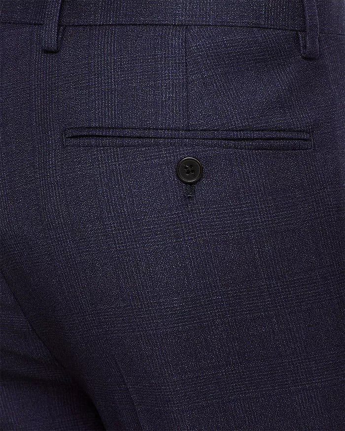 Theory Mens Mayer Tonal Plaid Slim Fit Suit Dress Pants Size 31 Navy Blue Wool