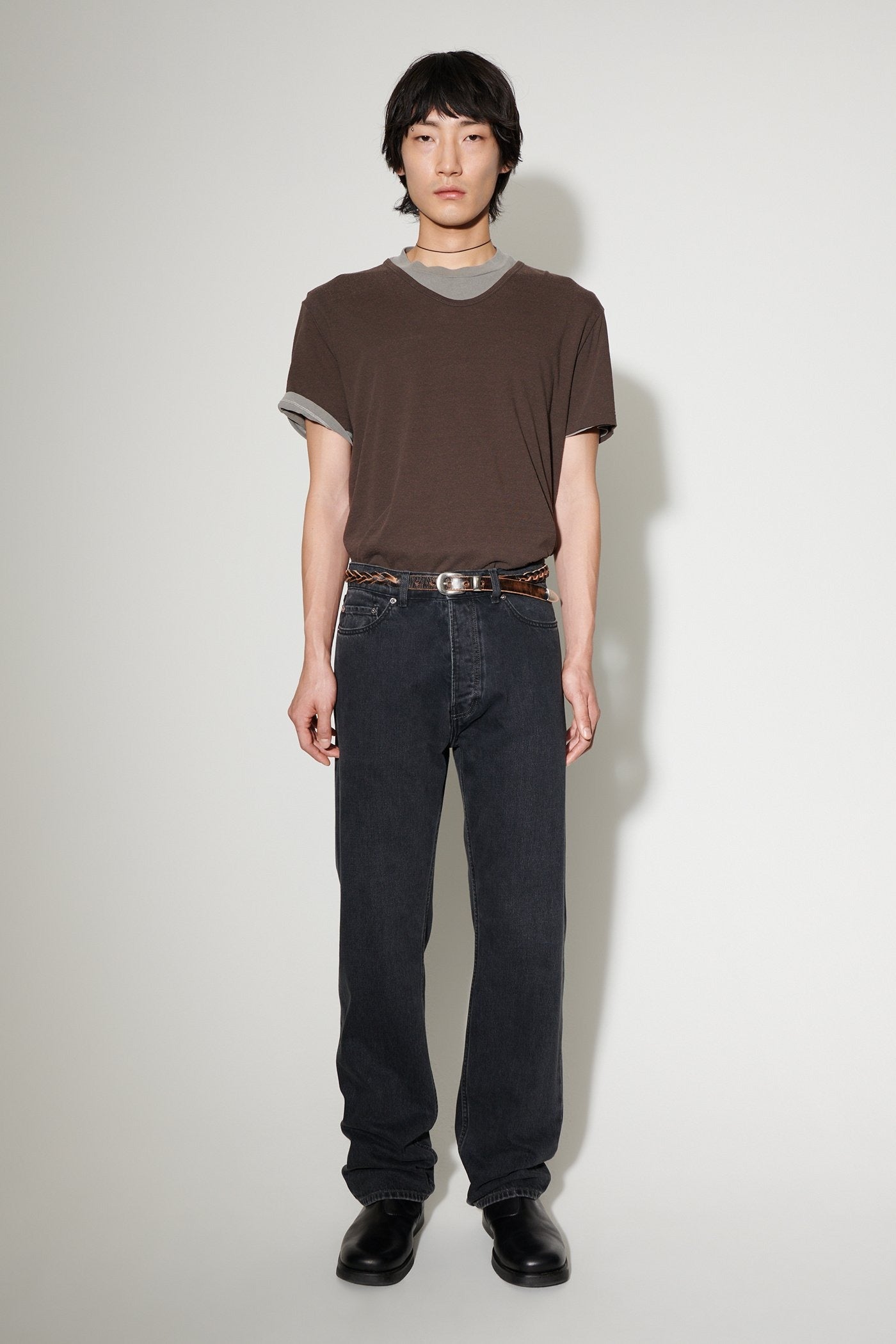 Our Legacy Mens Regular Fit First Cut Washed Denim Jeans 33 / 32 Black