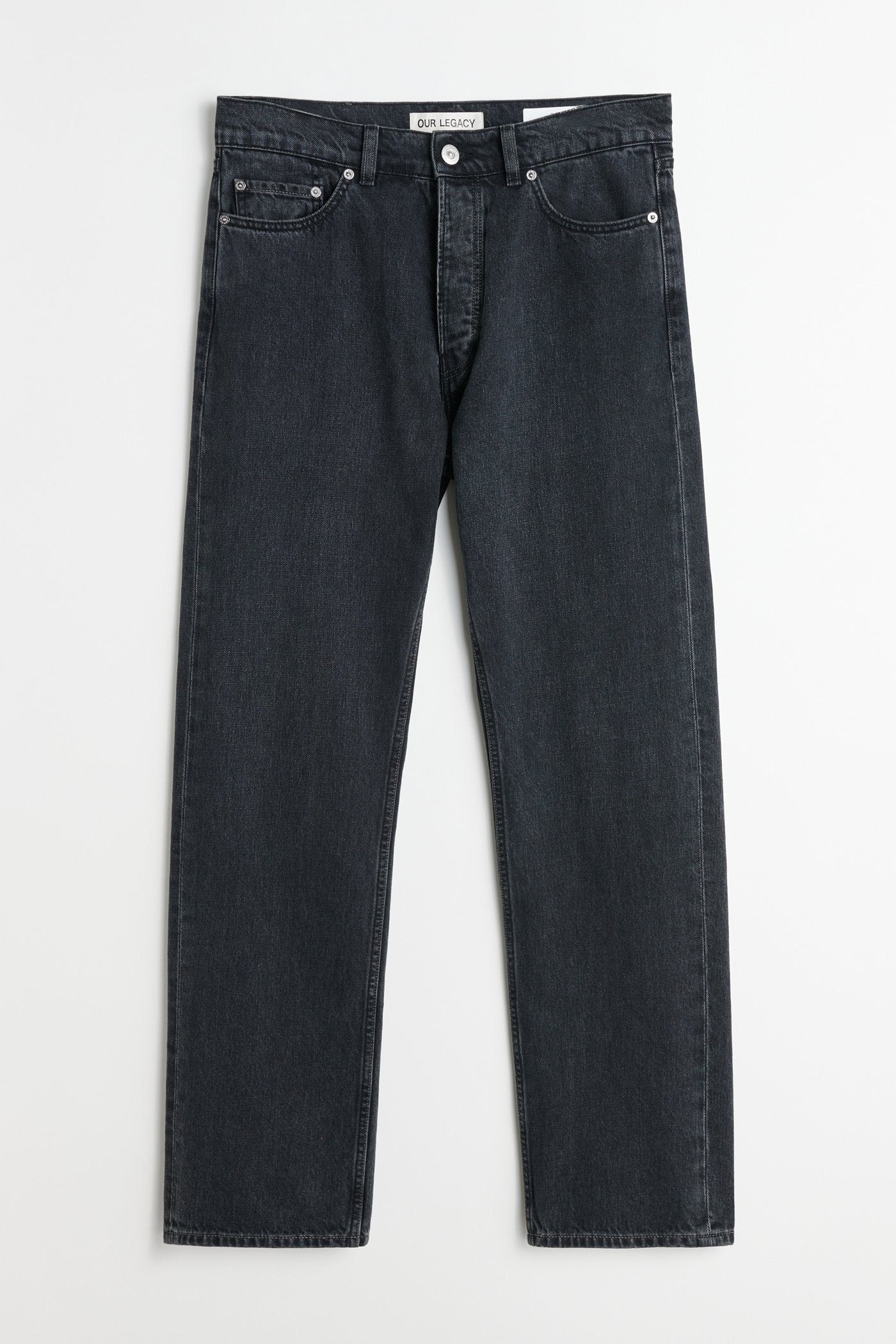 Our Legacy Mens Regular Fit First Cut Washed Denim Jeans 33 / 32 Black