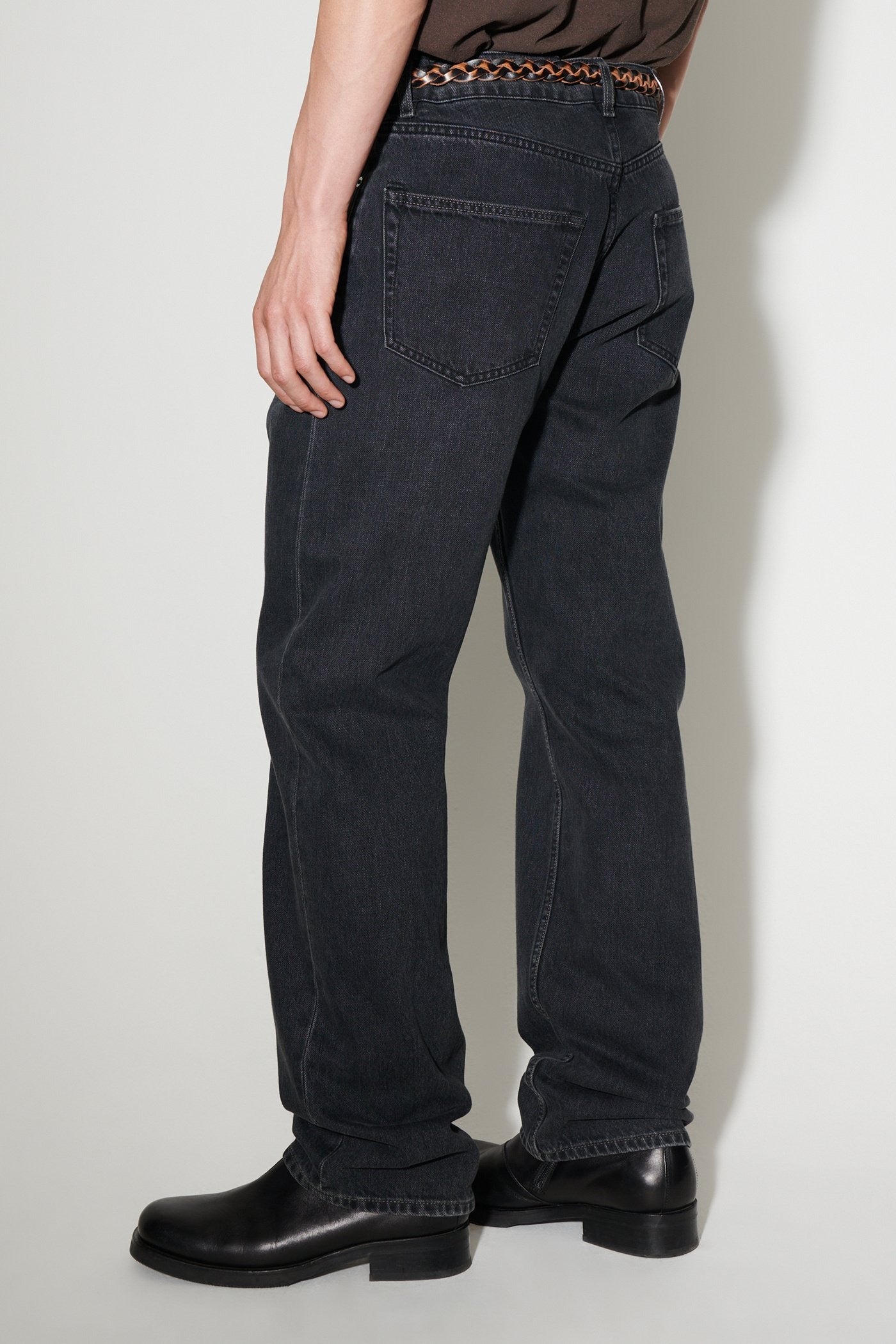 Our Legacy Mens Regular Fit First Cut Washed Denim Jeans 33 / 32 Black