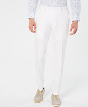 Bar Iii Mens Slim fit Dress Pants 32 / 34 White Solid