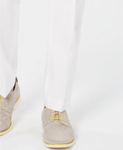 Bar Iii Mens Slim fit Dress Pants 32 / 34 White Solid