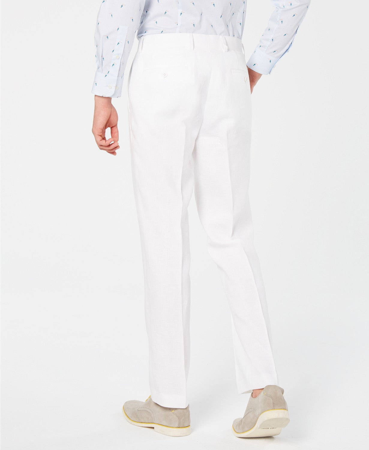 Bar Iii Mens Slim fit Dress Pants 32 / 34 White Solid