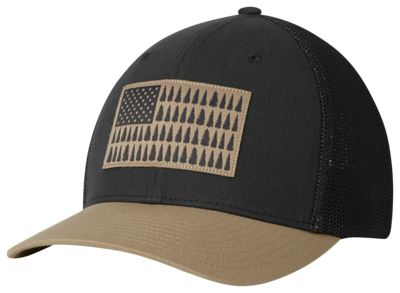 Columbia Men's Mesh Tree Flag Baseball Hat Grey Small Medium