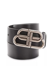 Balenciaga Men's BB Large Belt Size 80 / 32 Black Made in Italy