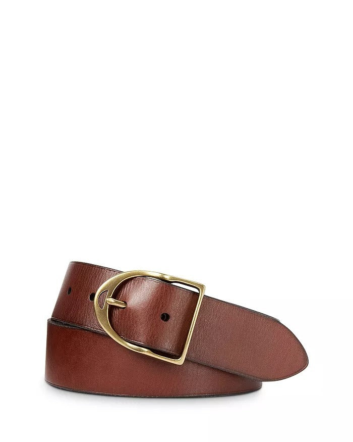 Polo Ralph Lauren Wilton Equestrian Leather Belt Size 32 Brown
