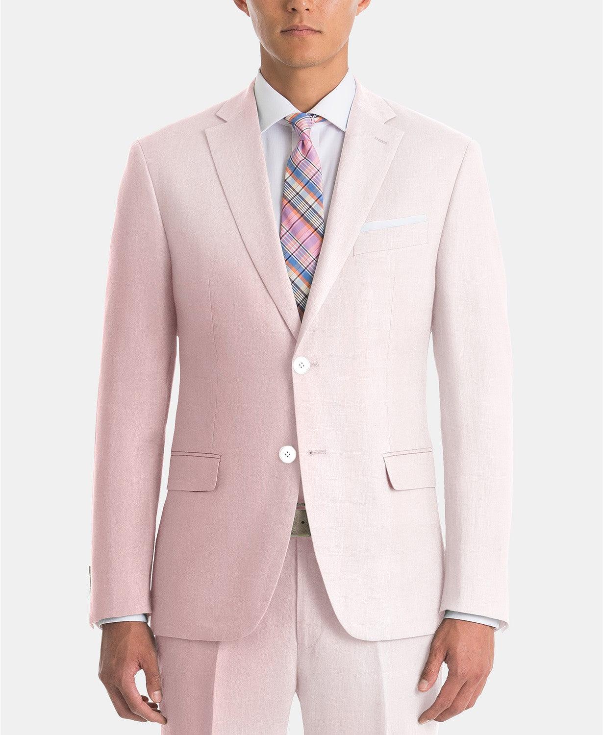 Lauren Ralph Lauren Mens Classic Fit Pink Linen Sport Coat 46L