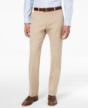 Tommy Hilfiger Mens Modern fit Dress Pants 31 / 32 Beige Solid Stretch