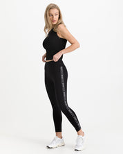 Dkny Womens Regular fit Logo Ankle Tights Leggings Xs Black Solid