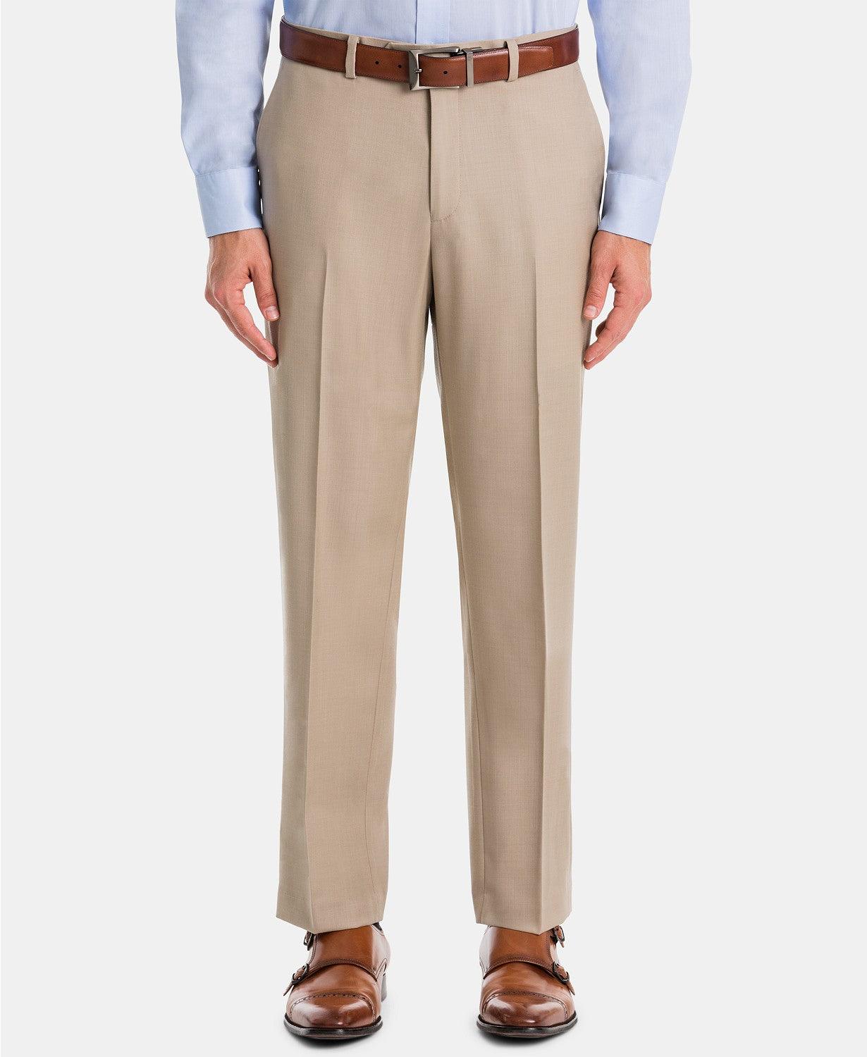 Lauren Ralph Lauren Mens Classic fit Dress Pants 40 / 29 Beige Solid Stretch
