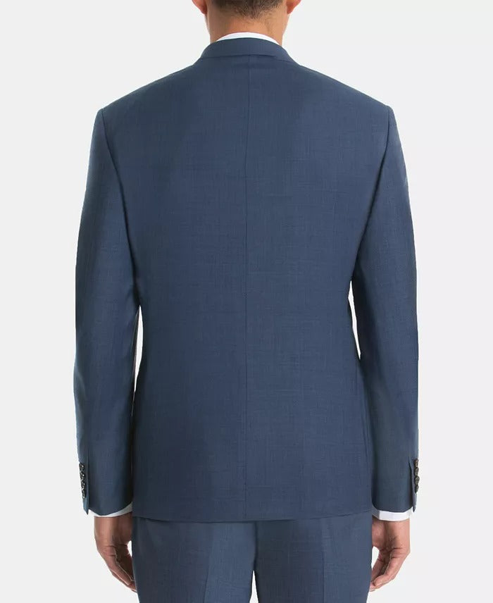 Lauren Ralph Lauren Mens Classic fit Suit Jacket Blazer 43 L Blue Solid Stretch