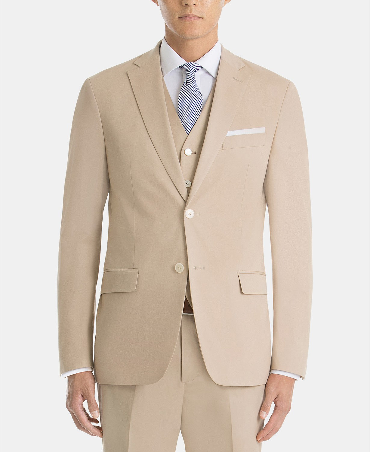Lauren Ralph Lauren Mens Ultra Flex Classic-Fit Suit Jacket Caramel Tan 46R