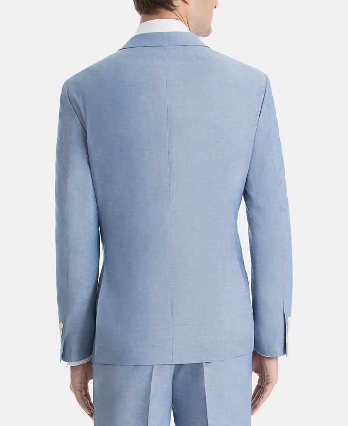 LAUREN RALPH LAUREN Men's UltraFlex Classic-Fit Chambray Sport Coat Blue 36R