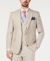 Tommy Hilfiger Mens Modern Fit TH Flex Stretch Tan Beige Suit Jacket  40L