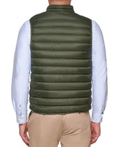 Club Room Mens Puffer Down Packable Olive Green Vest Small