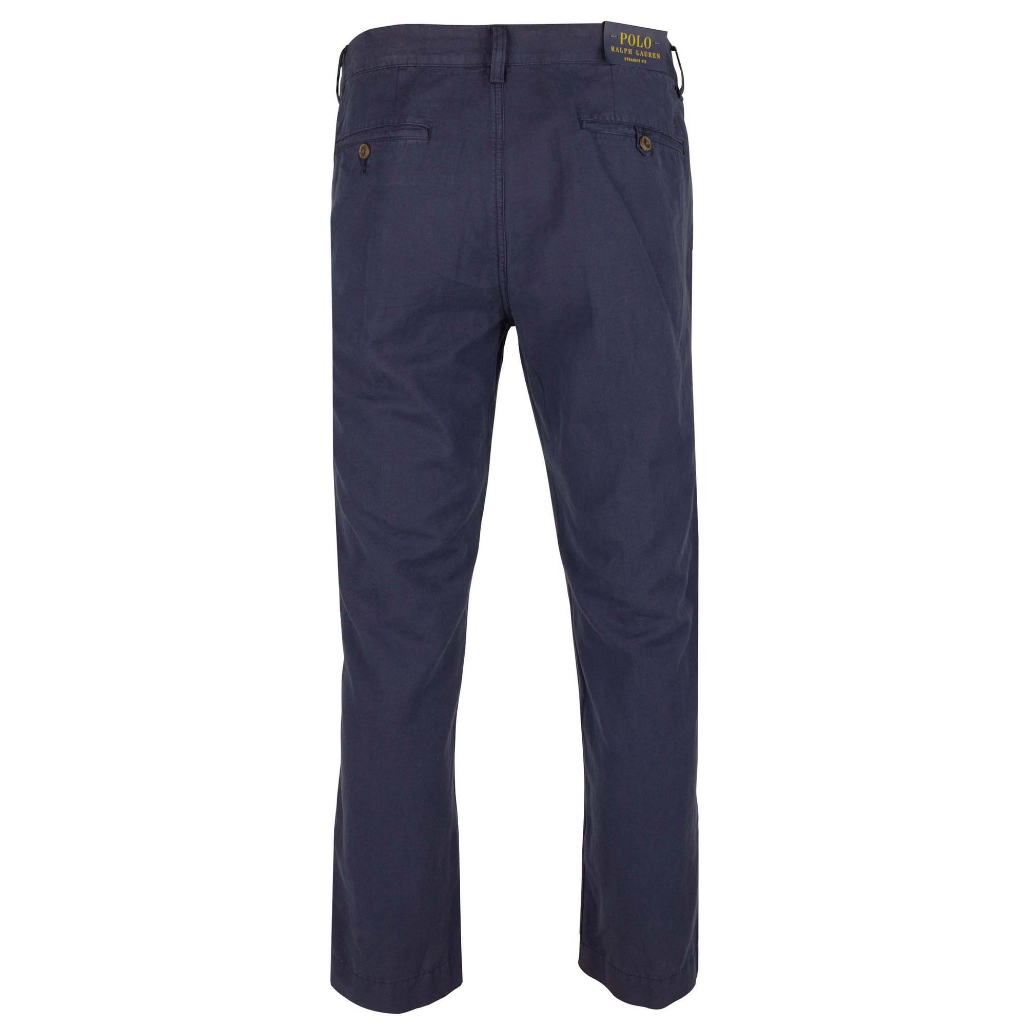 Polo Ralph Lauren Mens Straight fit Casual Pants 38 / 32 Navy Blue Solid