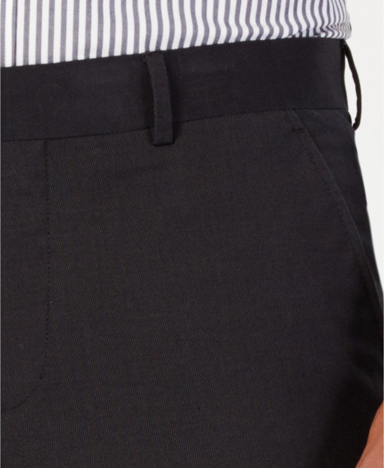 Perry Ellis Mens Slim fit Dress Pants 32 / 30 Black Solid Stretch