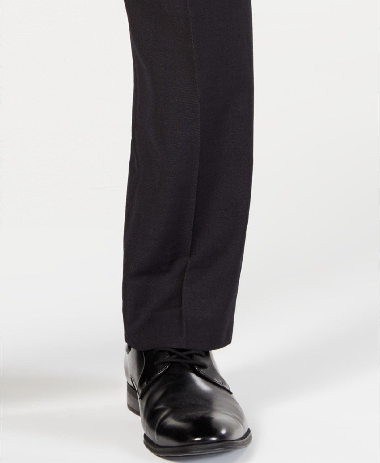 Perry Ellis Mens Slim fit Dress Pants 32 / 30 Black Solid Stretch