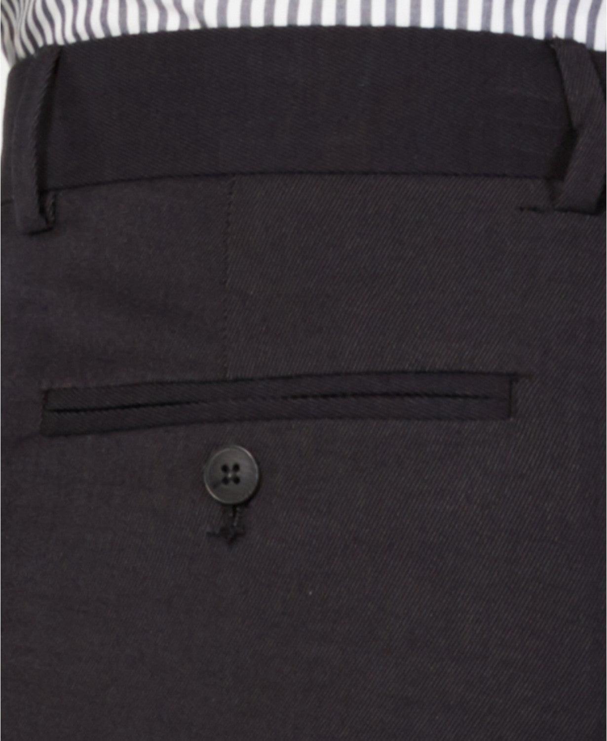 Perry Ellis Mens Slim fit Dress Pants 32 / 30 Black Solid Stretch