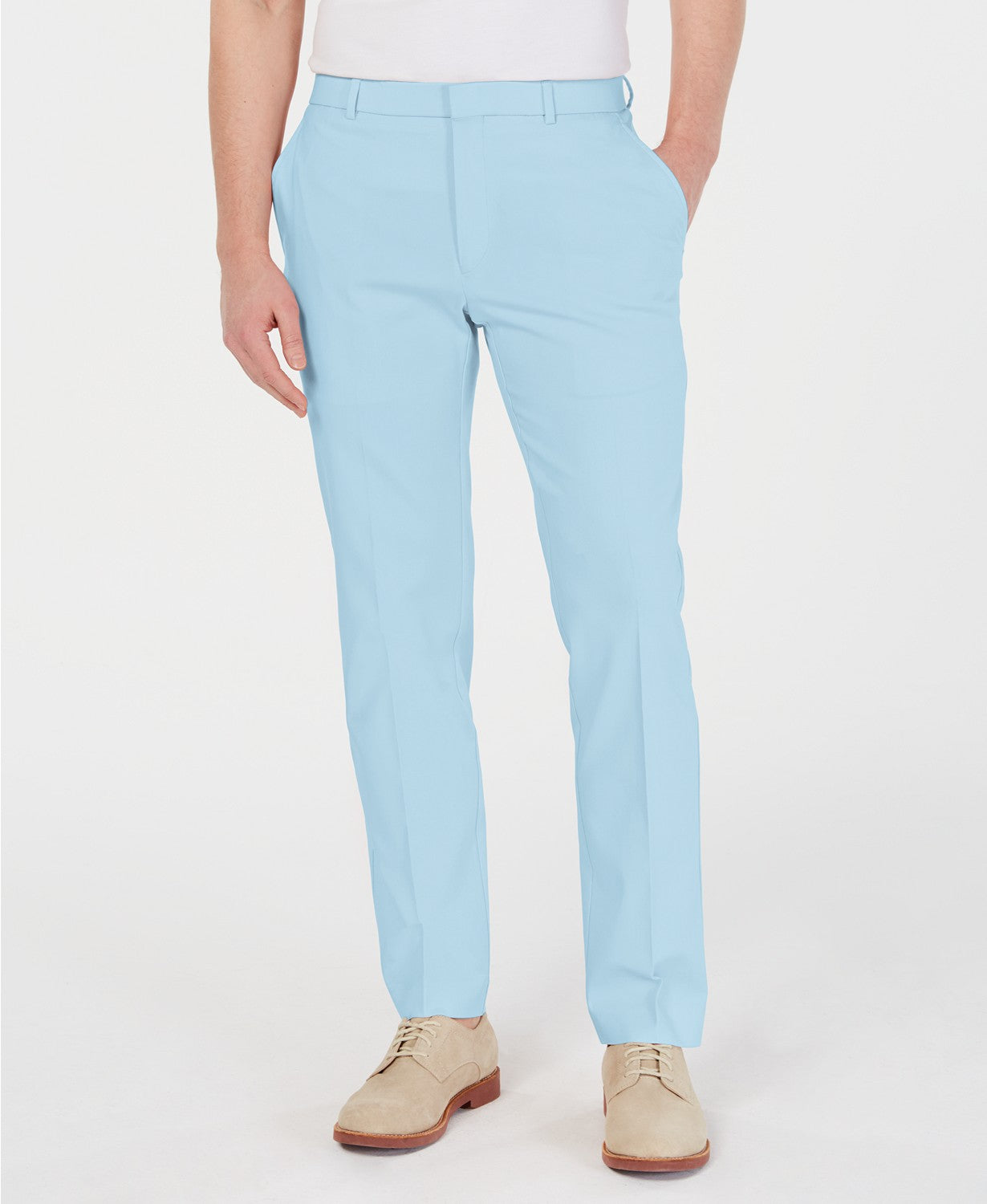 Tommy Hilfiger Men's Modern Fit TH Flex Stretch Porformance Pants Light Blue 34 x 32