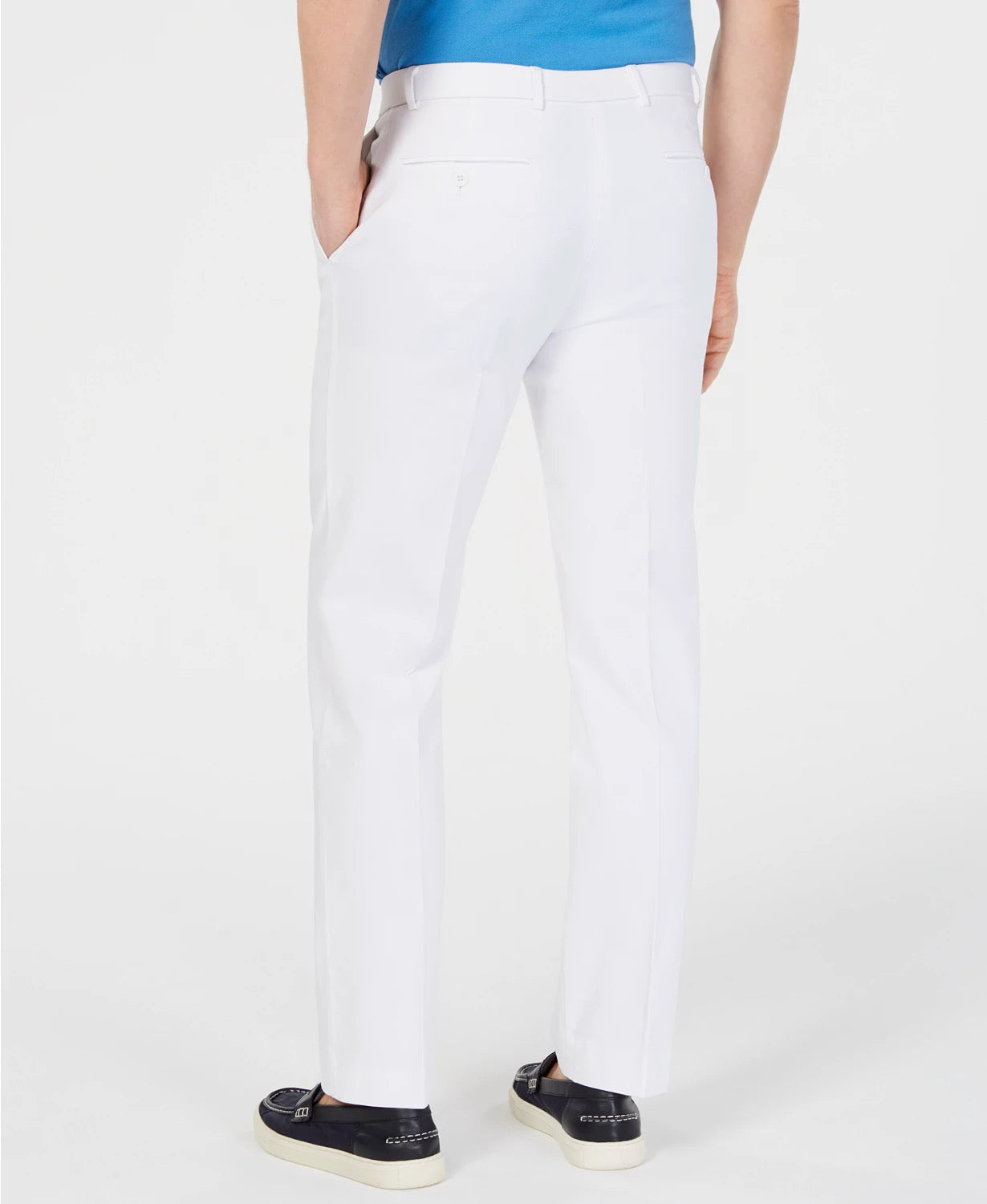 Tommy Hilfiger Mens Modern fit Dress Pants 40 / 32 White Solid Stretch