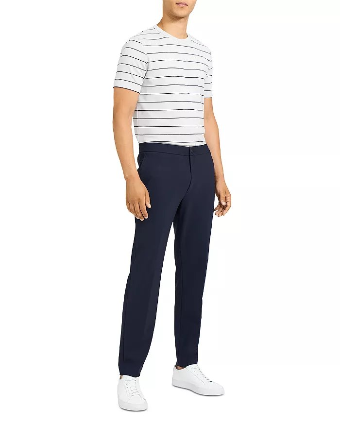 Theory Mayer Drawstring Precision Slim Fit Ponte Pants 36 / 30 Navy Blue