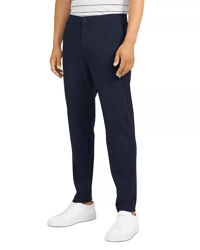 Theory Mayer Drawstring Precision Slim Fit Ponte Pants 36 / 30 Navy Blue