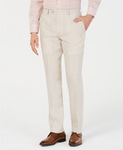 Bar III Men's Slim-Fit Chambray Suit Pants  Tan 38 x 30