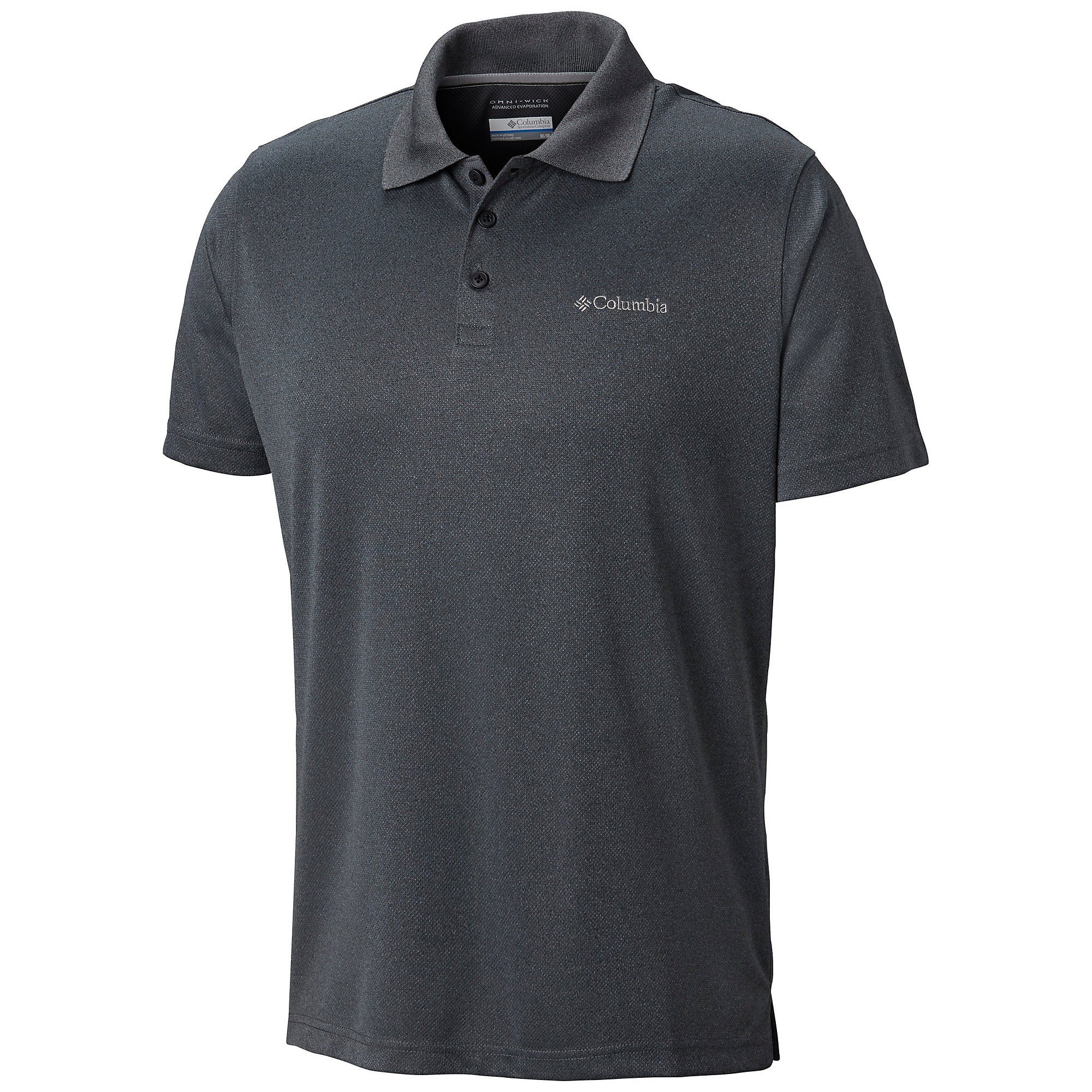 Columbia Men's Utilizer Short Sleeve Polo Shirt Shark Heather Grey Small