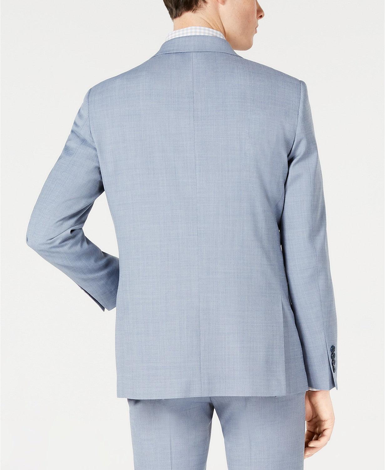 Calvin Klein Mens Slim fit Suit Jacket Blazer 38 R Powder Blue Solid Stretch