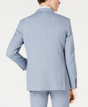 Calvin Klein Mens Slim fit Suit Jacket Blazer 42 R Light Blue Solid Stretch