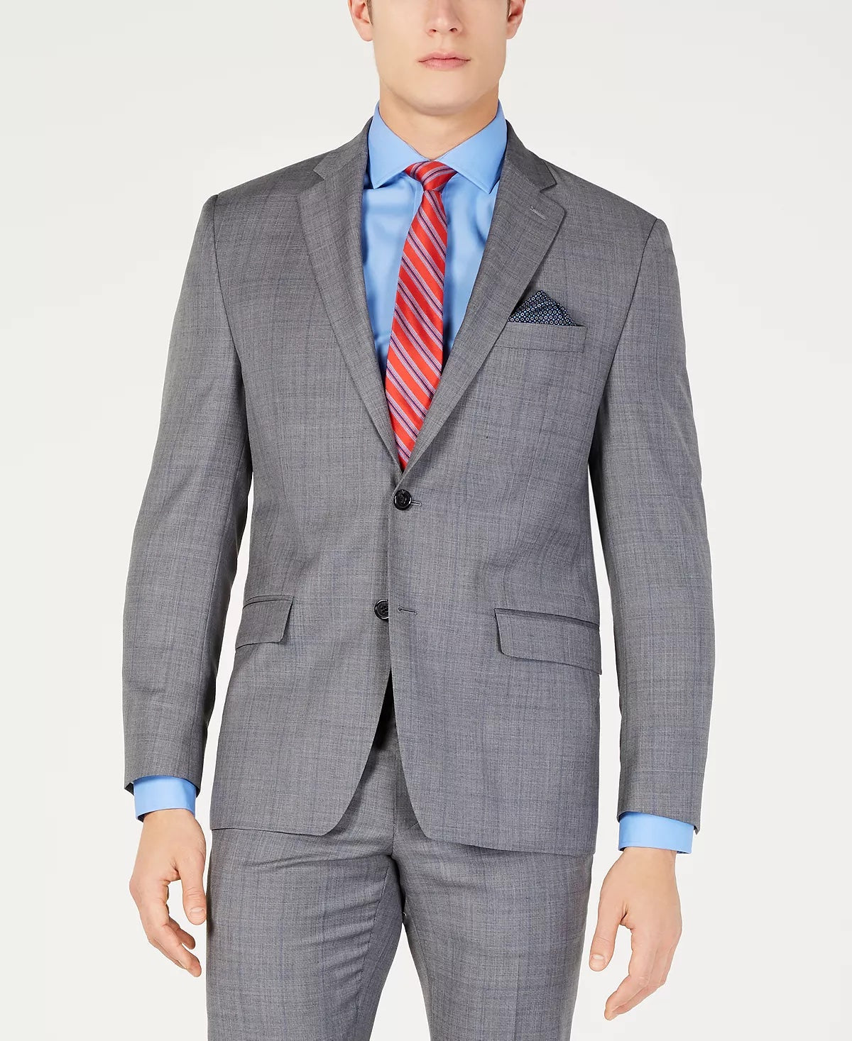 Lauren Ralph Lauren Men's Classic Fit Ultra Flex 42L Suit Jacket Grey Blue