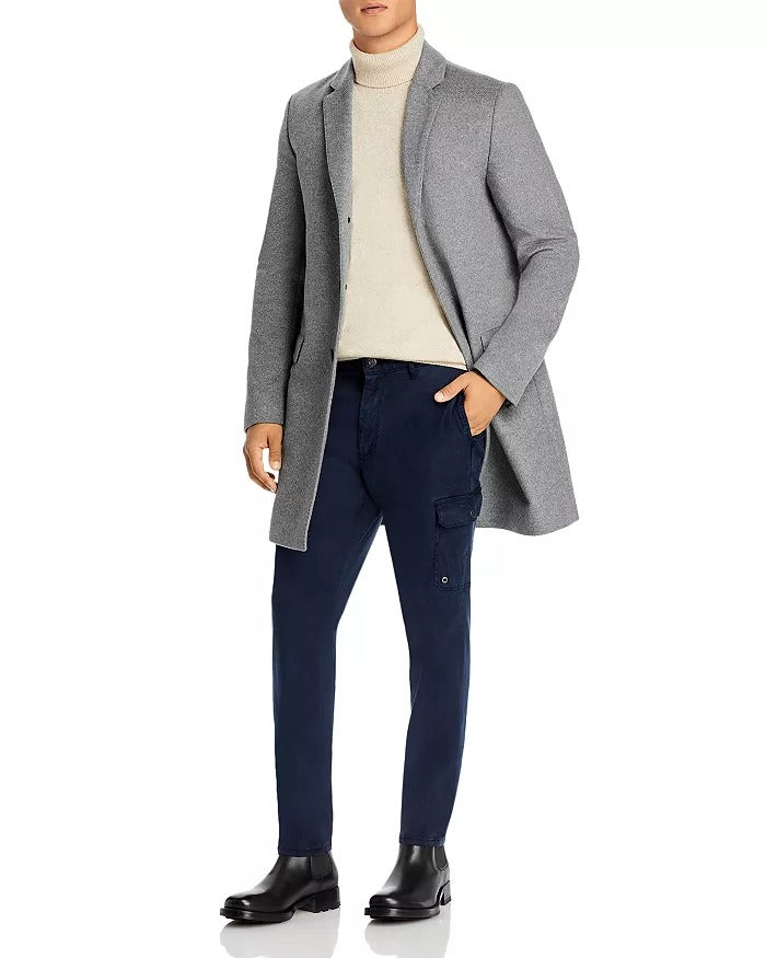 Hugo Boss Mens Migor Slim Fit Top Coat Overcoat 38R Grey