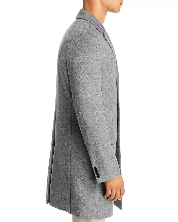 Hugo Boss Mens Migor Slim Fit Top Coat Overcoat 38R Grey