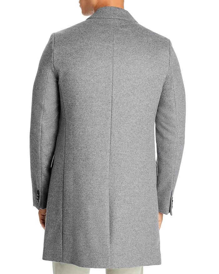 Hugo Boss Mens Migor Slim Fit Top Coat Overcoat 38R Grey